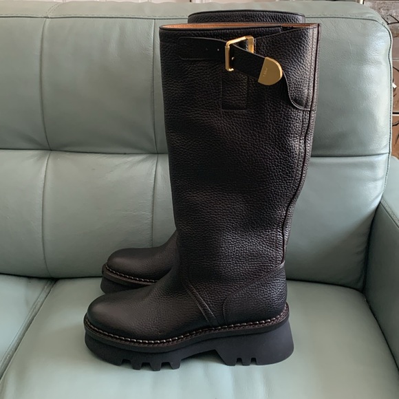 Chloé NWT Authentic Owena Knee High Platform Boot - Picture 7 of 15